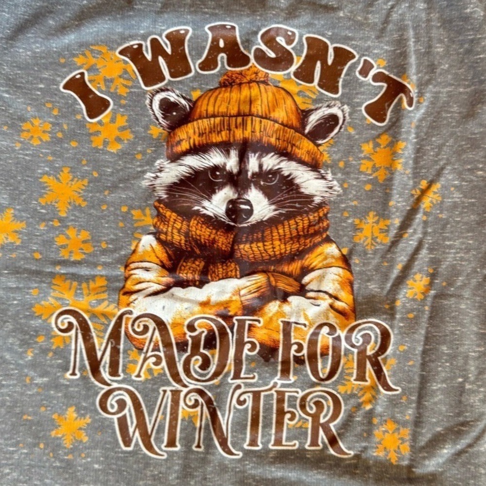 Jerzees Crewneck "I Wasn't Made For Winter" Sweatshirt 2 XL